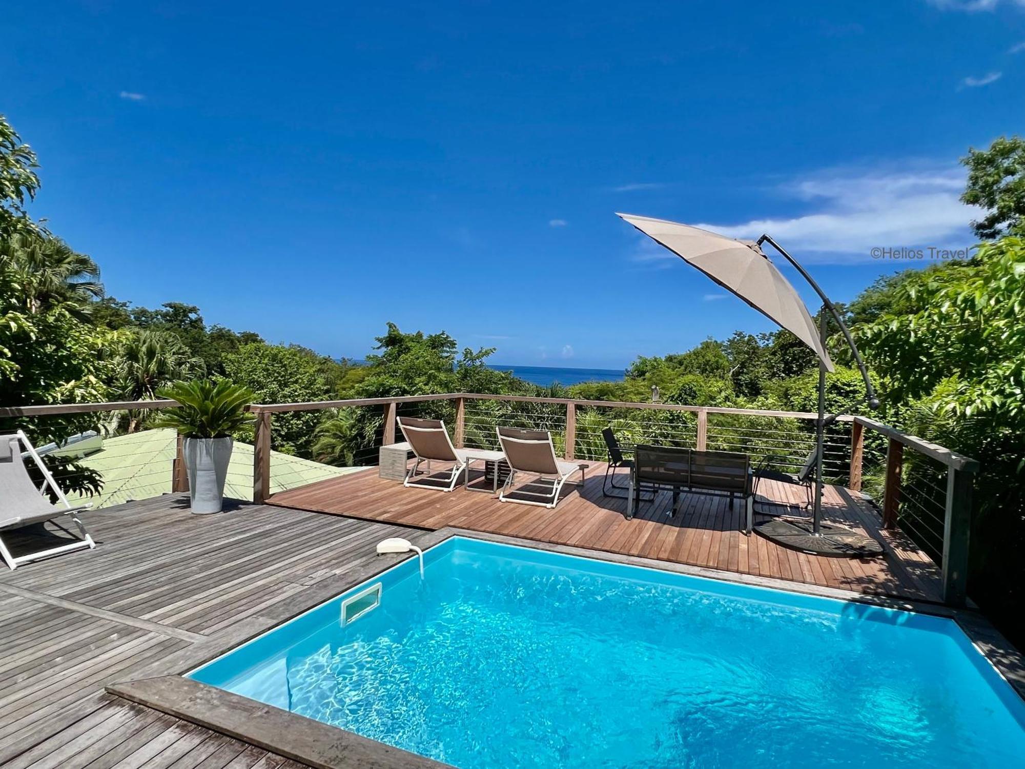 Case Coco Pointe Batterie. Piscine, Vue Mer, 4 P. Deshaies Dış mekan fotoğraf