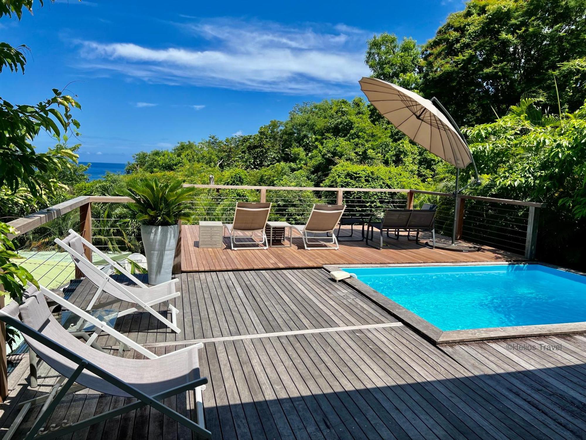 Case Coco Pointe Batterie. Piscine, Vue Mer, 4 P. Deshaies Dış mekan fotoğraf